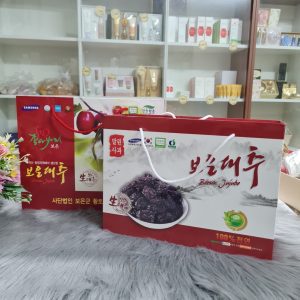 Mứt táo đen Hàn Quốc hộp 1kg tặng kèm túi xách